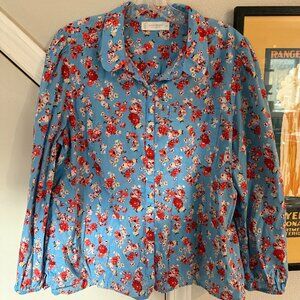Lucky Brand Floral Poet Blouse — Size XL